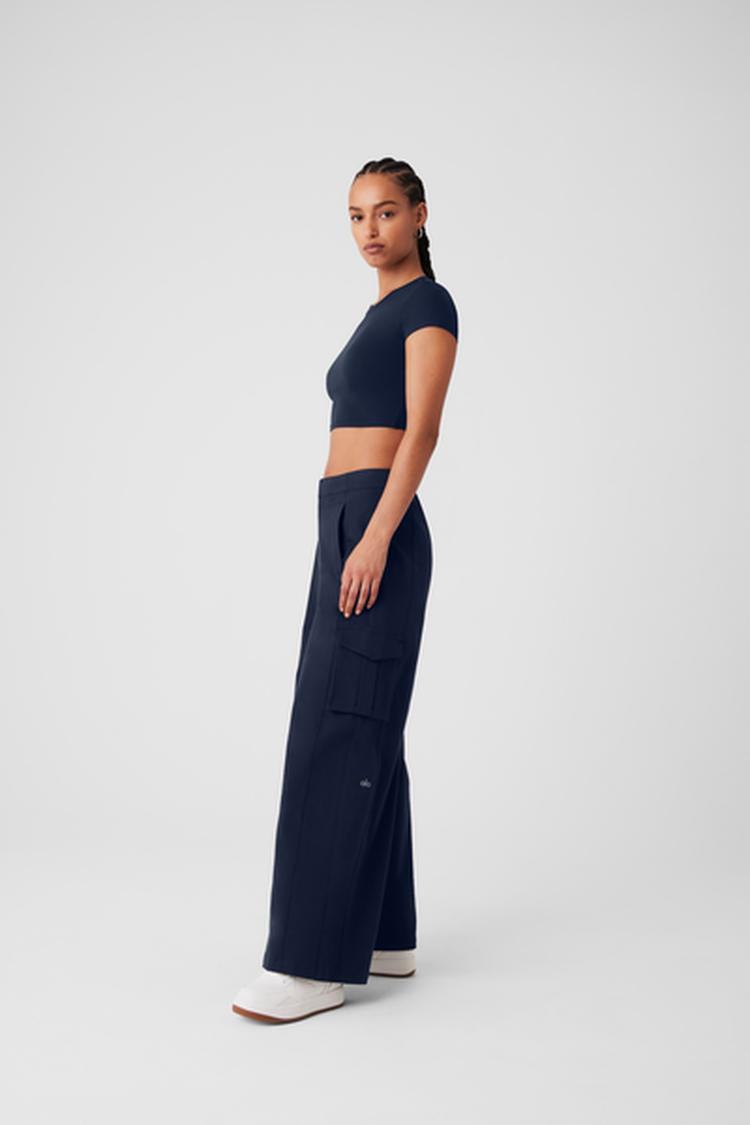HIGH WAIST SHOW OFF CARGO WIDE LEG TROUSER (LONG)