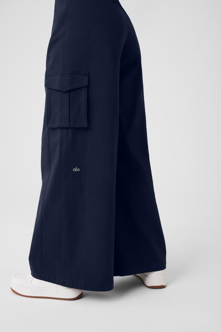 HIGH WAIST SHOW OFF CARGO WIDE LEG TROUSER (LONG)