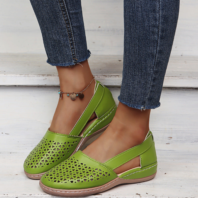 💝Last Day 50% OFF⭐Chic Women's Closed Toe Wedges - Wide & Large Size, Pain-Relief Arch Support