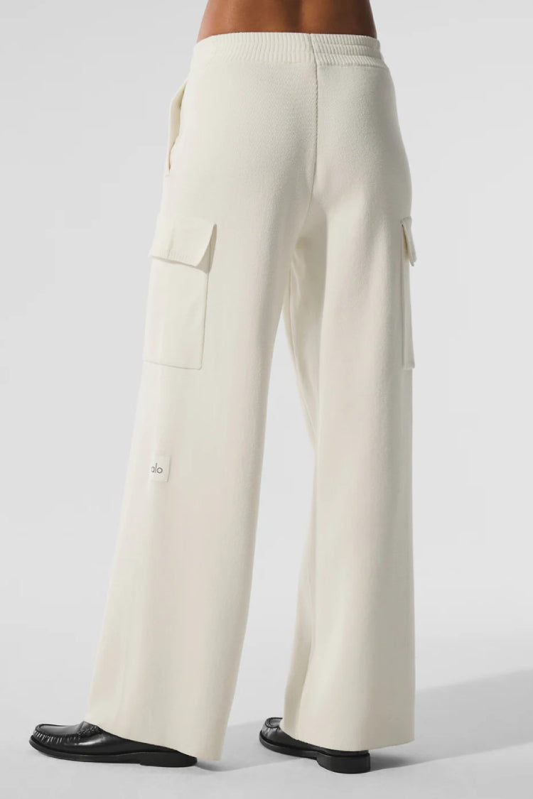 SCHOLAR KNIT HIGH-WAIST CARGO PANT