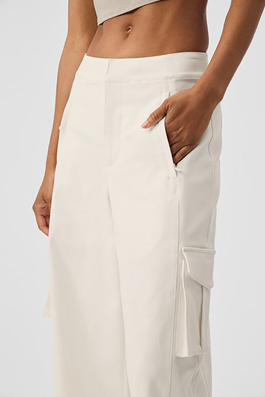 HIGH WAIST SHOW OFF CARGO WIDE LEG TROUSER (REGULAR)