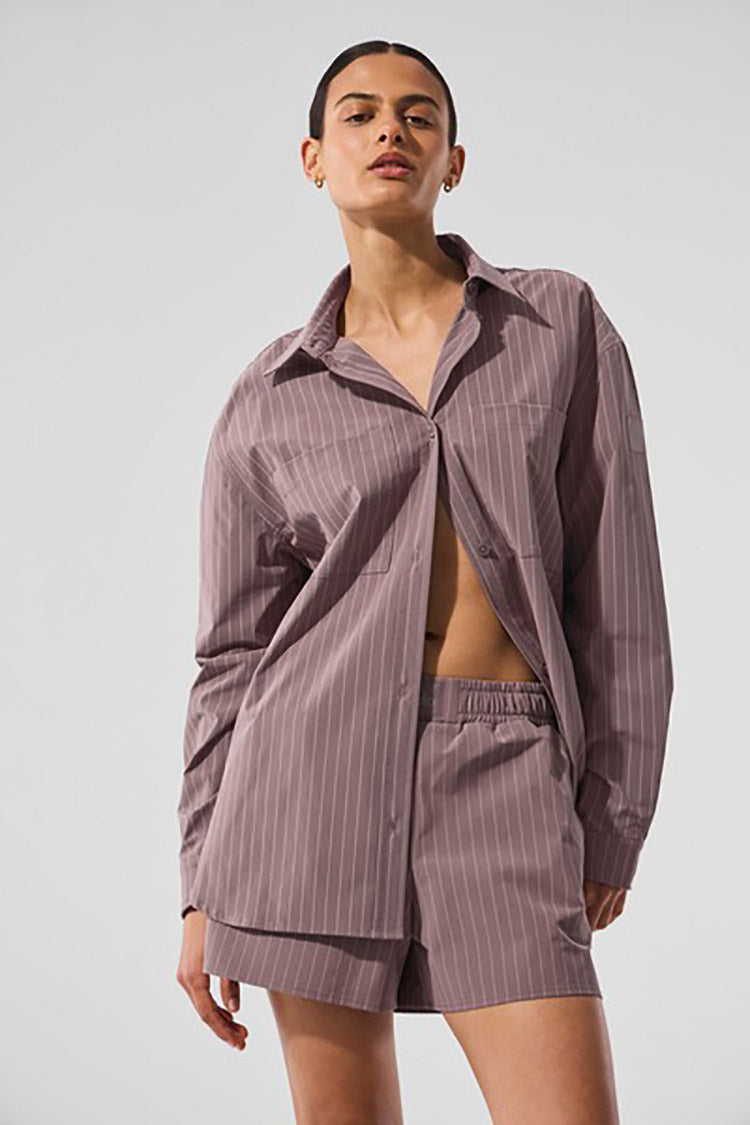 PINSTRIPE DAYLIGHT BUTTON DOWN LONG SLEEVE