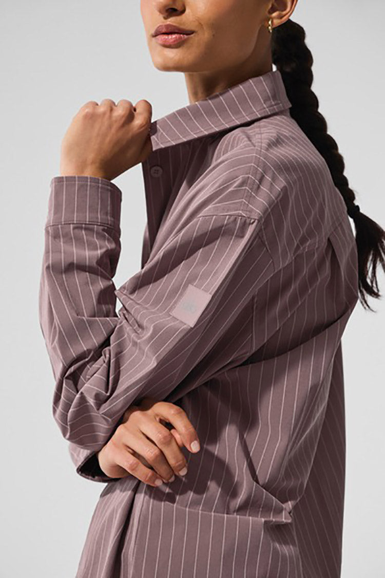 PINSTRIPE DAYLIGHT BUTTON DOWN LONG SLEEVE