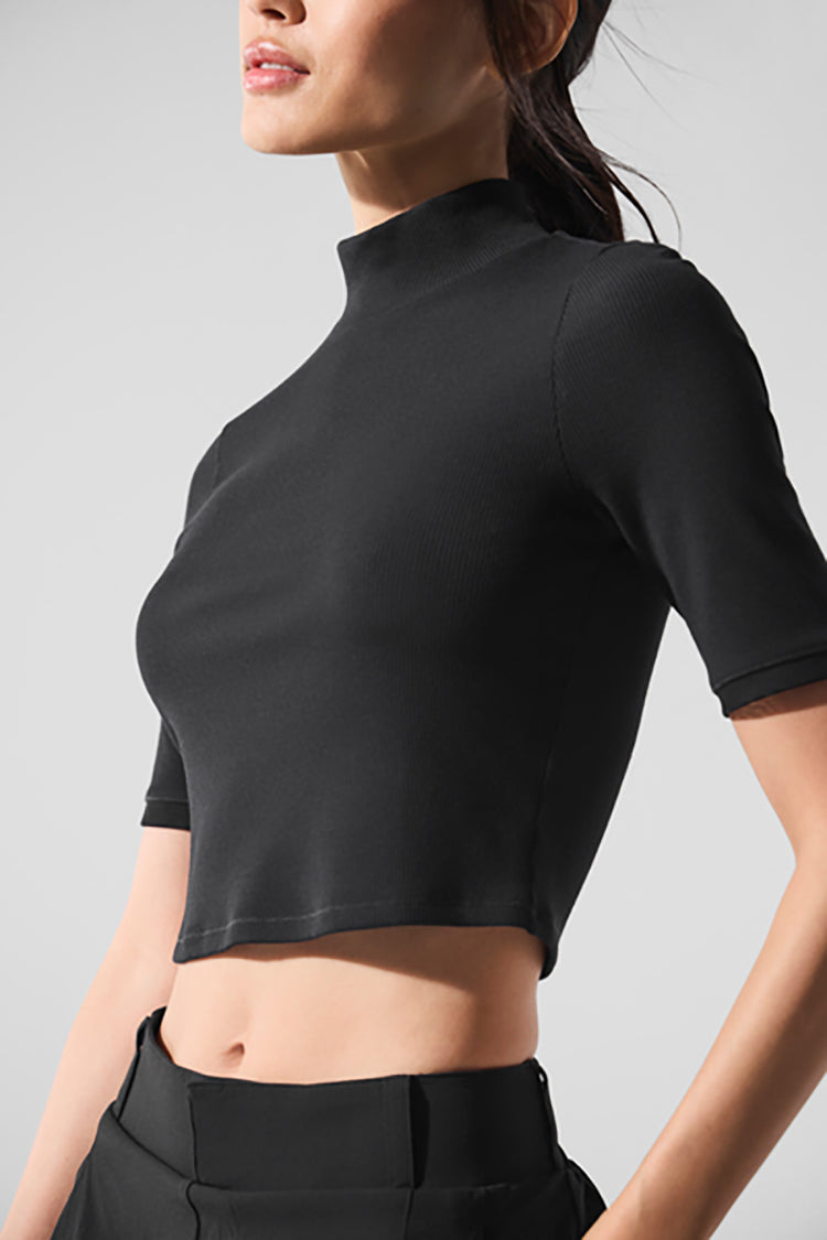 RIBBED MESH SECRET SHORT SLEEVE