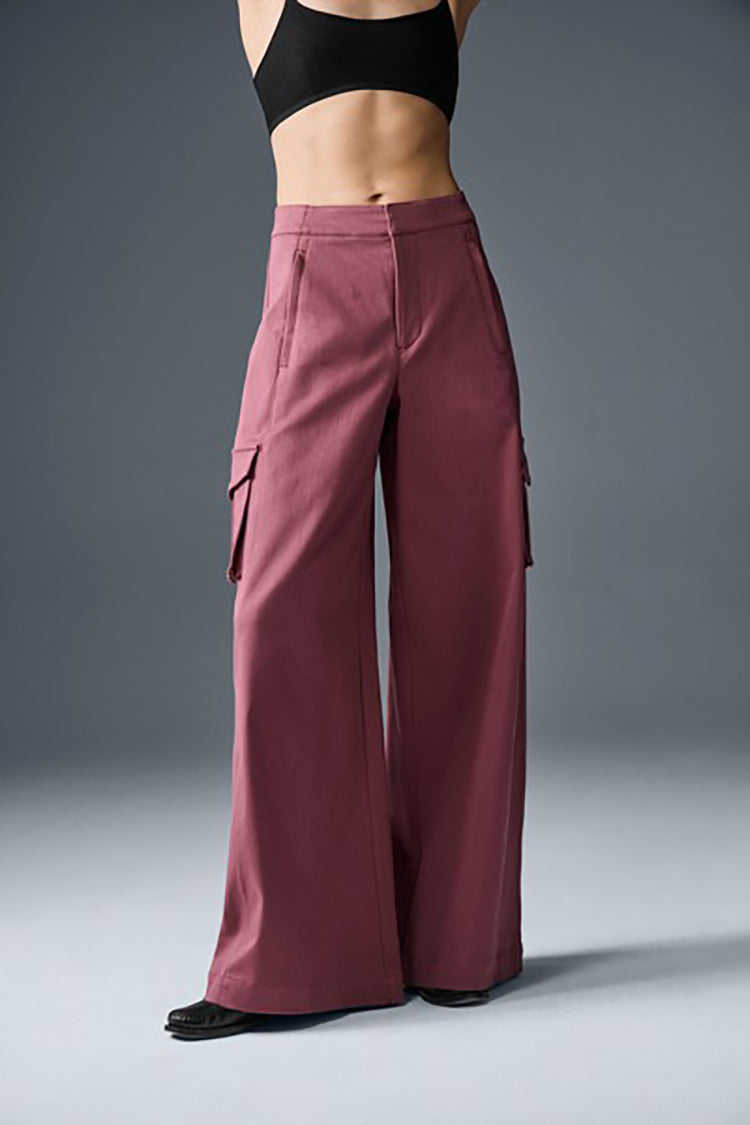 HIGH WAIST SHOW OFF CARGO WIDE LEG TROUSER (LONG)