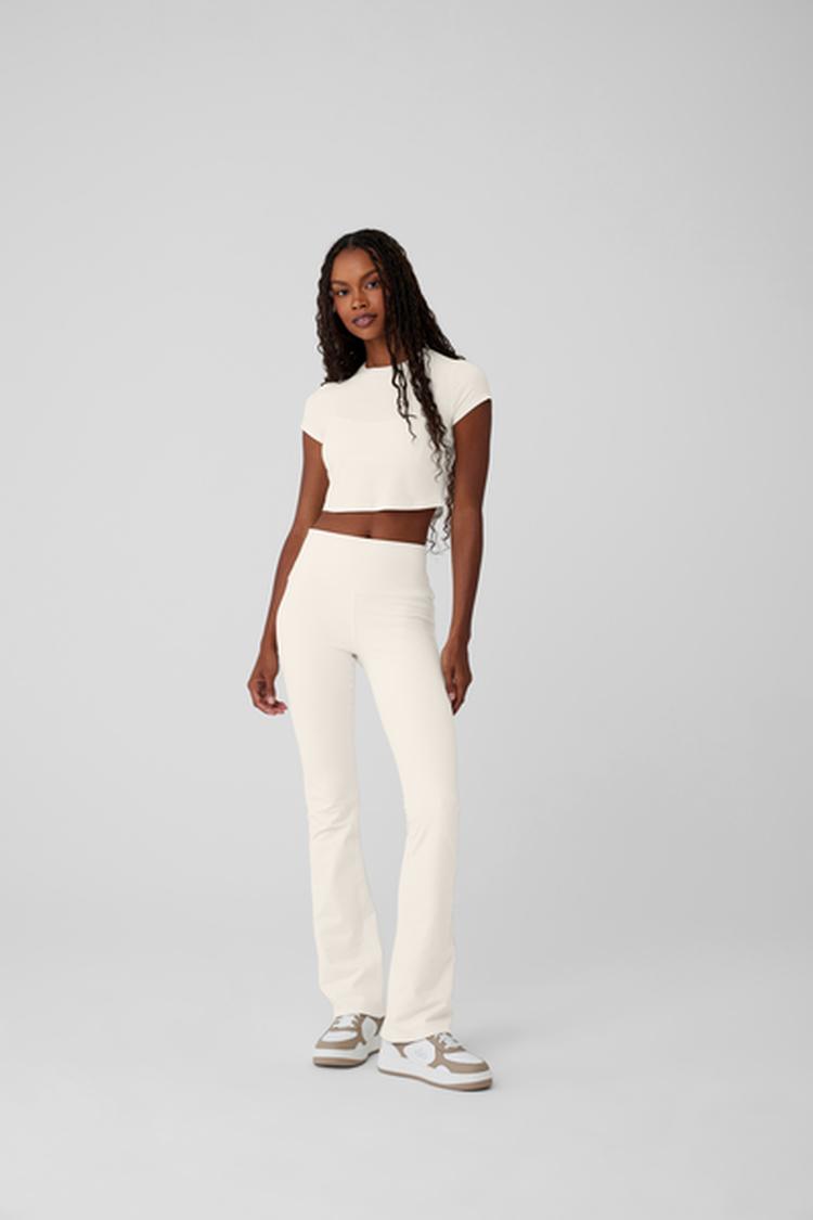 RIBBED SEA COAST CROPPED SHORT SLEEVE TEE