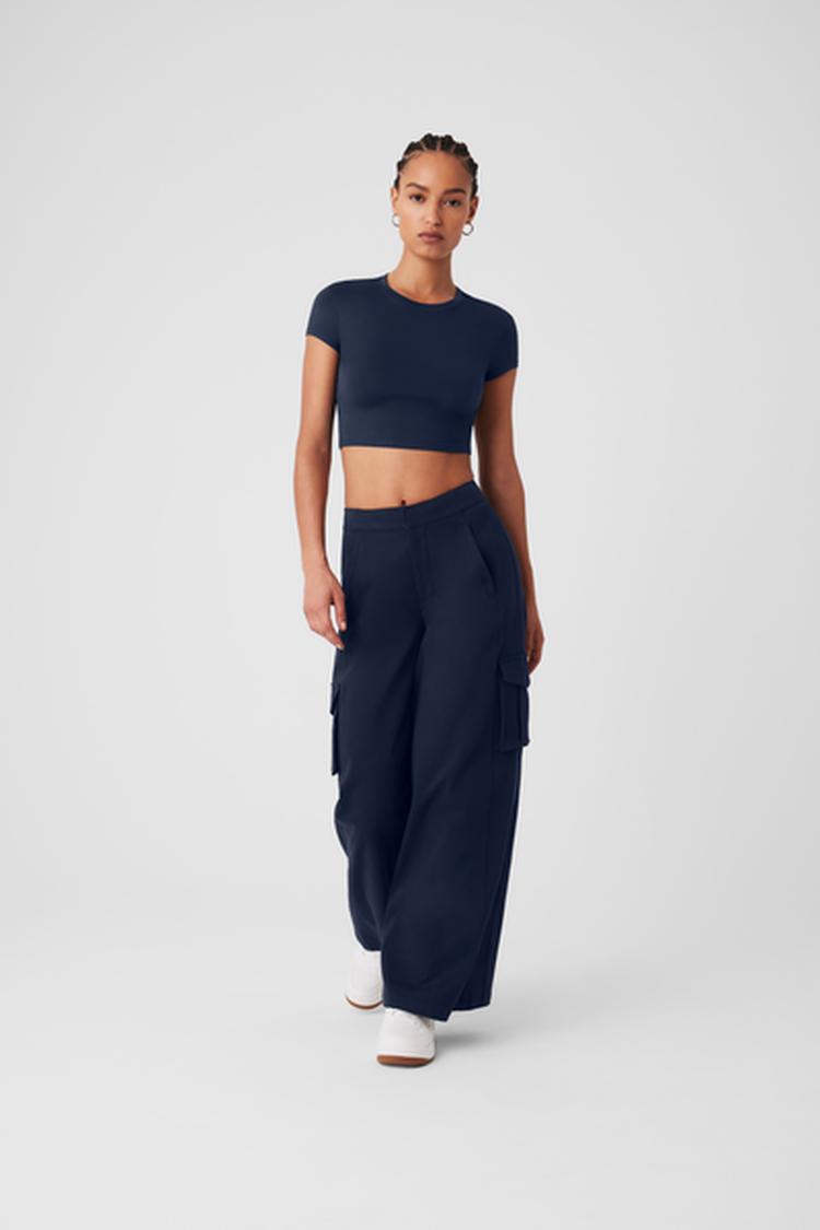 HIGH WAIST SHOW OFF CARGO WIDE LEG TROUSER (LONG)