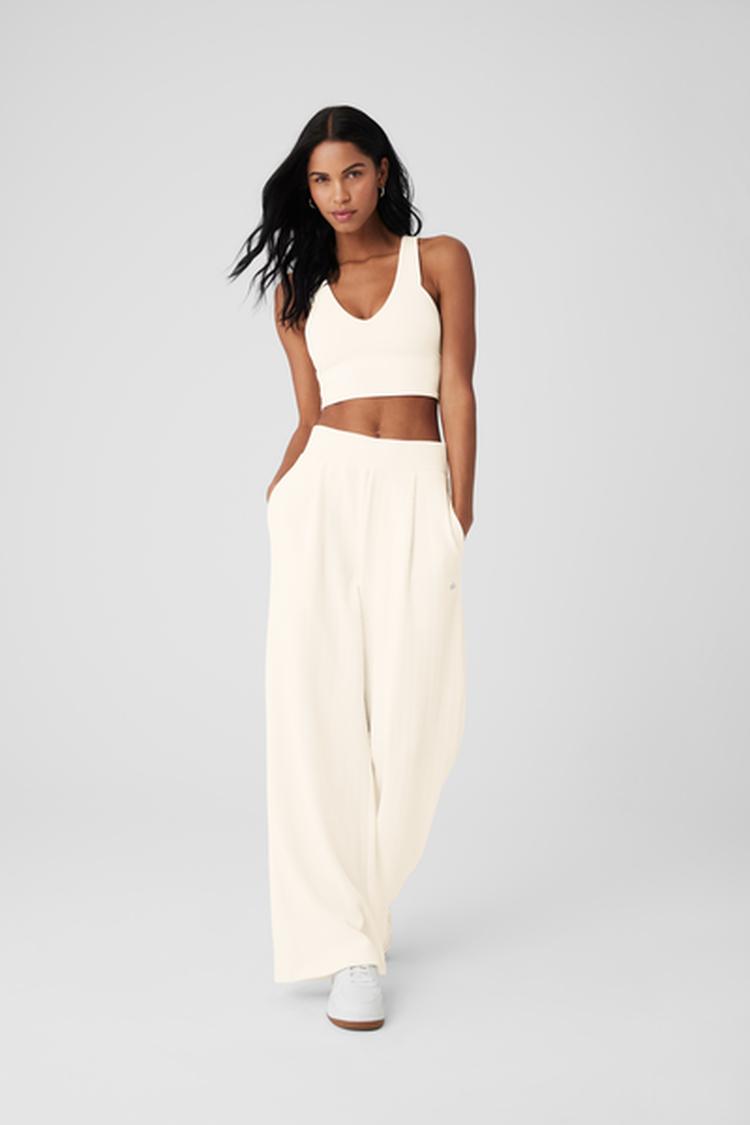 HIGH-WAIST COZY DAY WIDE LEG PANT