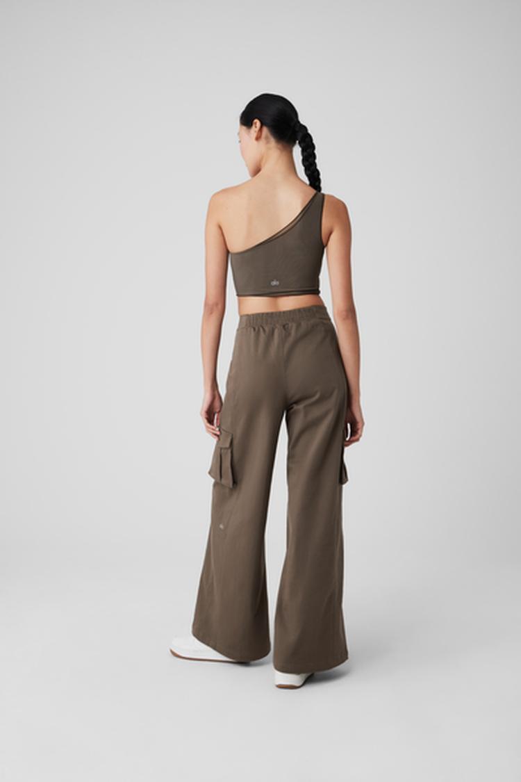 HIGH WAIST SHOW OFF CARGO WIDE LEG TROUSER (LONG)