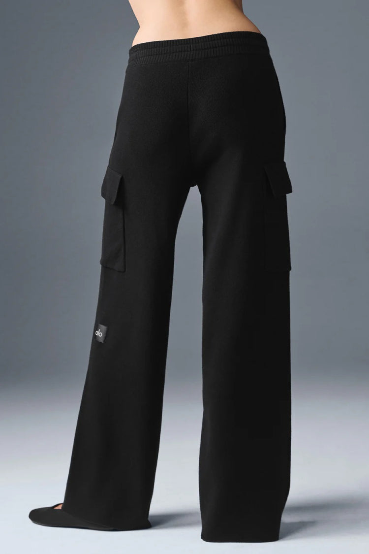 SCHOLAR KNIT HIGH-WAIST CARGO PANT