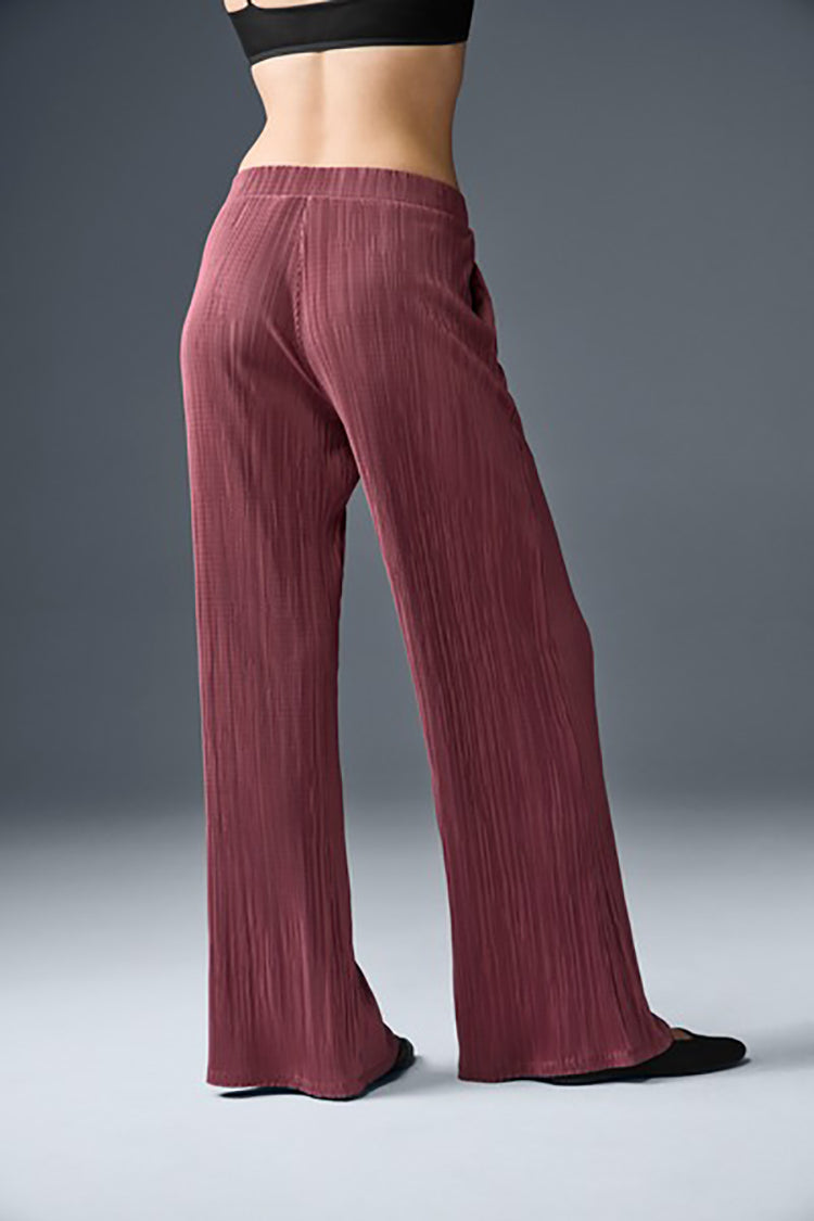 HIGH-WAIST MICRO PLISSE STRAIGHT LEG PANT
