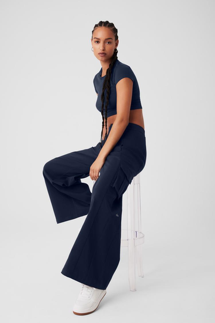 HIGH WAIST SHOW OFF CARGO WIDE LEG TROUSER (LONG)