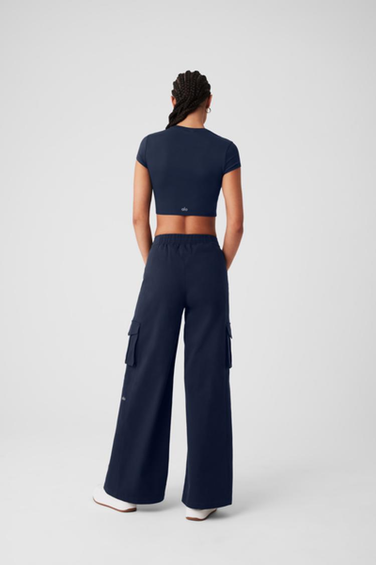 HIGH WAIST SHOW OFF CARGO WIDE LEG TROUSER (LONG)