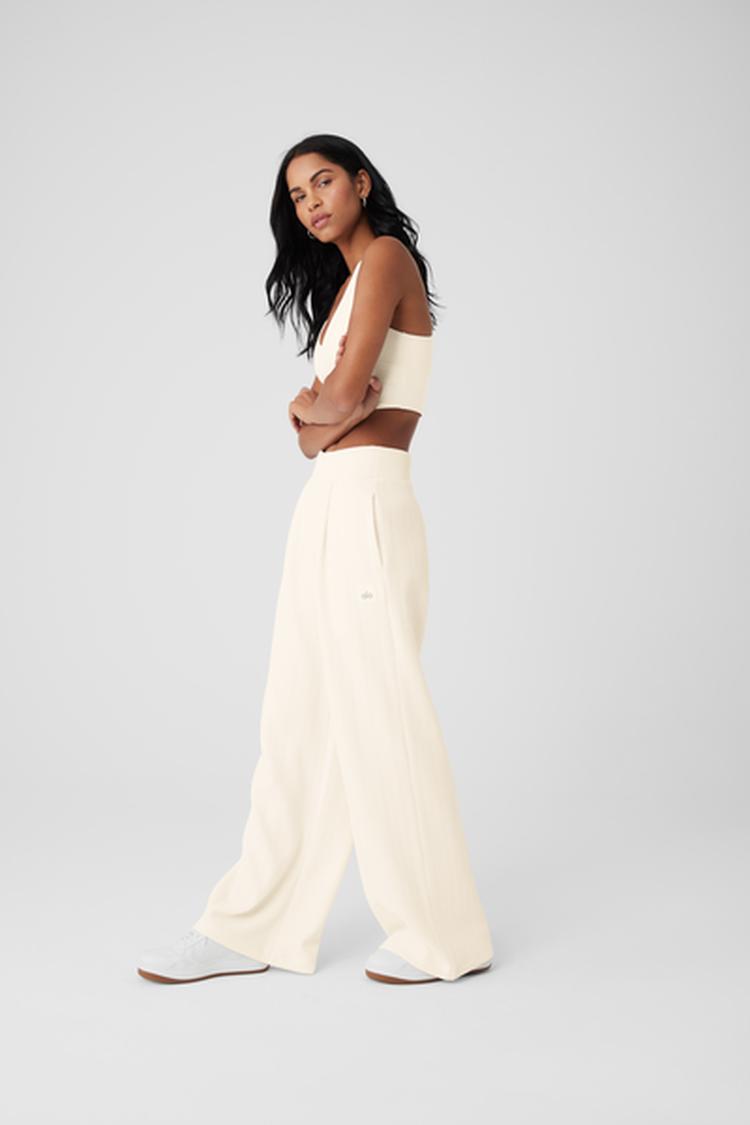 HIGH-WAIST COZY DAY WIDE LEG PANT