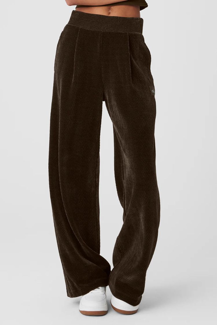 HIGH-WAIST COZY DAY WIDE LEG PANT