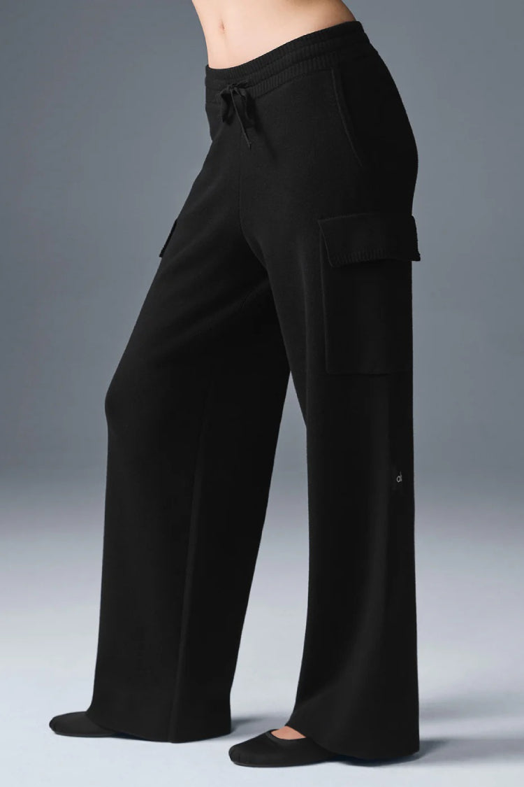 SCHOLAR KNIT HIGH-WAIST CARGO PANT